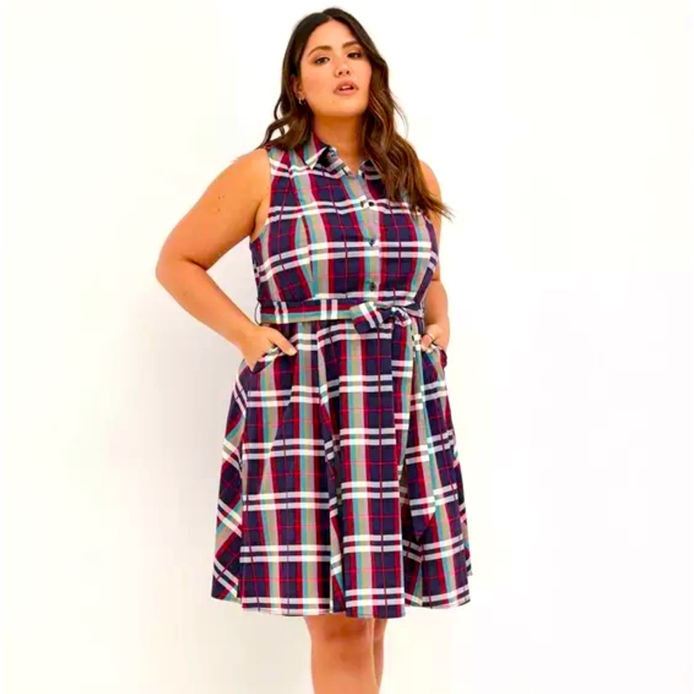 Torrid Poplin Collard Shirt Dress